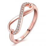 Rose Gold Plated Illuminating Adjustable Infinity Love Finger Ring