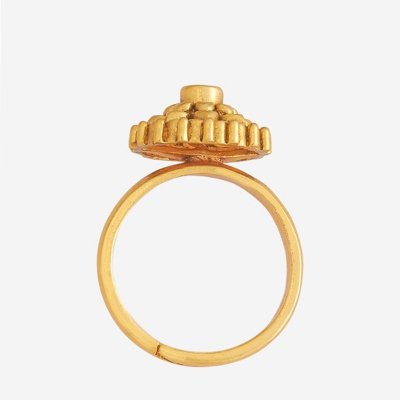 Ruby Gold-Plated Ethnic Antique Finger Ring